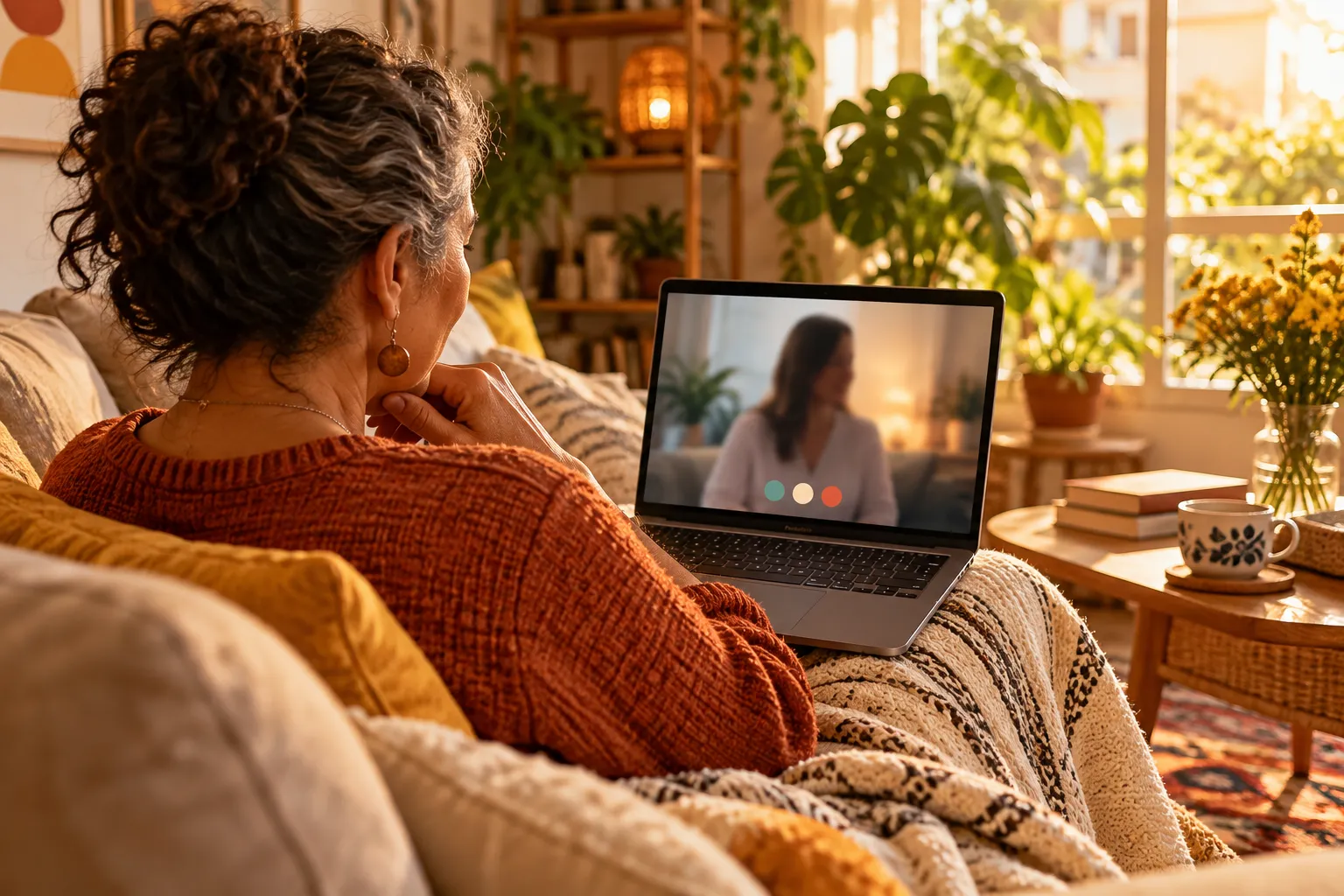 Acompanhamento terapêutico online, aconchegante