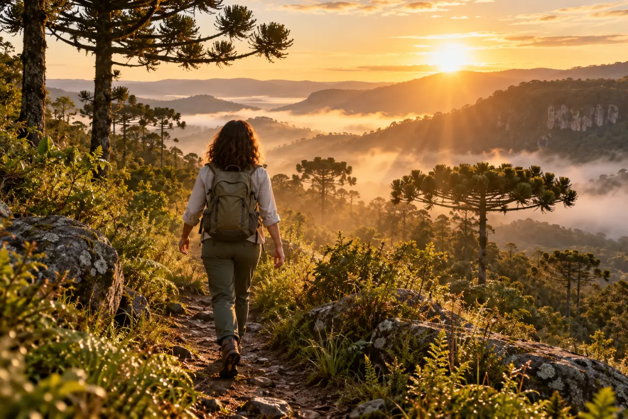 Mulher olhando o horizonte, buscando sentido